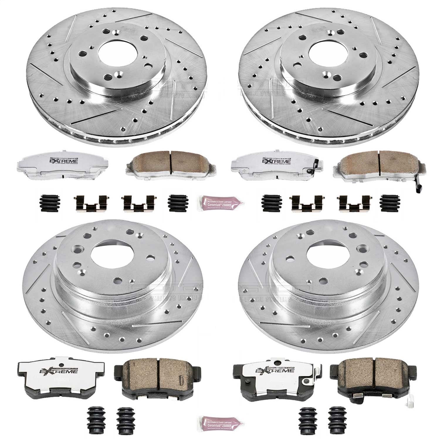 PowerStop Front & Rear Z26 Street Warrior Brake Kit | Acura TL (04-08) (K2298-26)