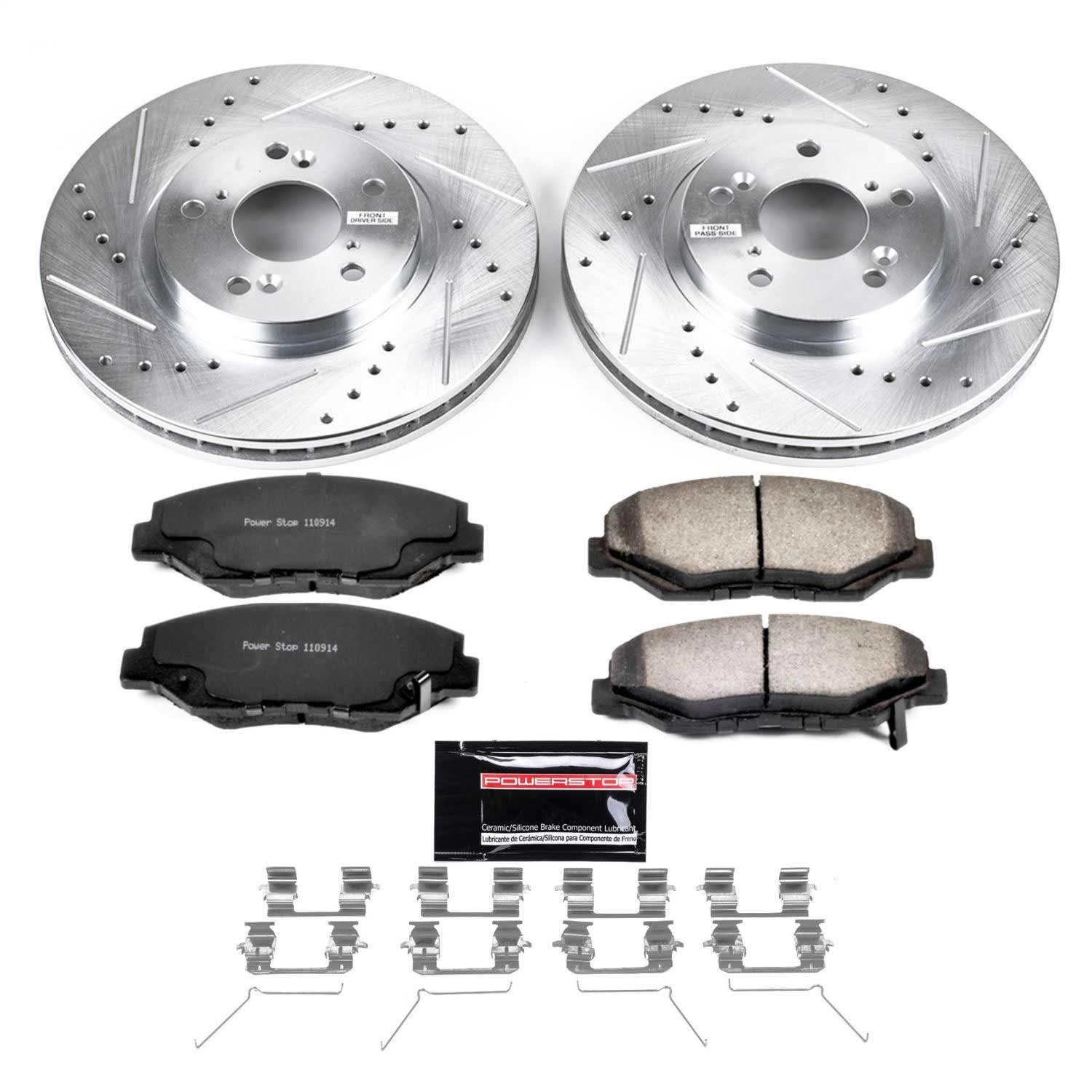PowerStop Front Z36 Truck & Tow Brake Kit | Honda Pilot (03-08) (K2302-36)