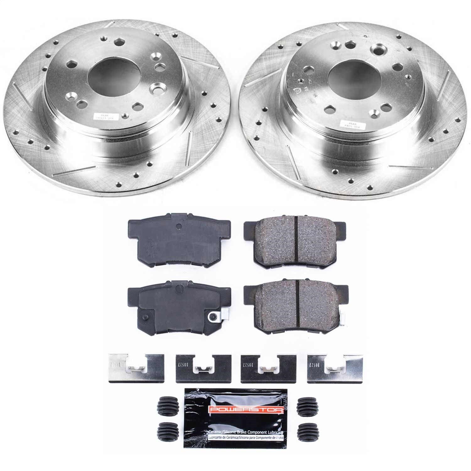 PowerStop Rear Z23 Evolution Sport Brake Kit | Acura TL (99-03) (K2308)