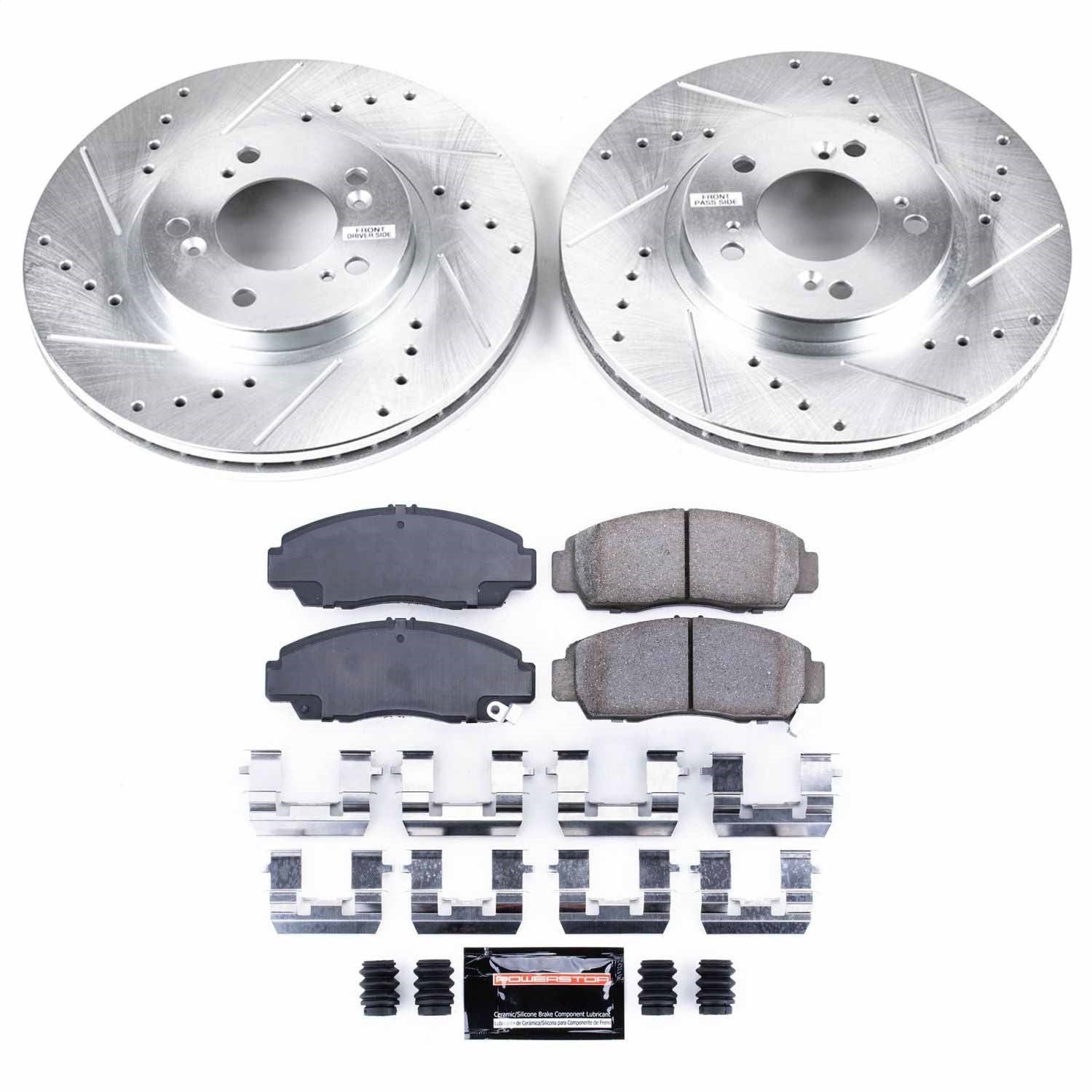 PowerStop Front Z23 Evolution Sport Brake Kit | Acura RL (99-04) (K2309)