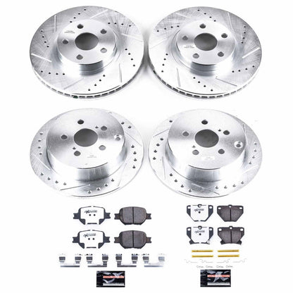 PowerStop Front & Rear Z26 Street Warrior Brake Kit | Toyota Celica (00-05) (K2314-26)