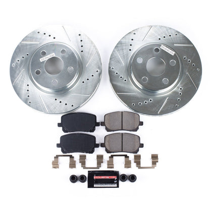 PowerStop Front Z23 Evolution Sport Brake Kit | Pontiac Vibe (03-08) (K2316)