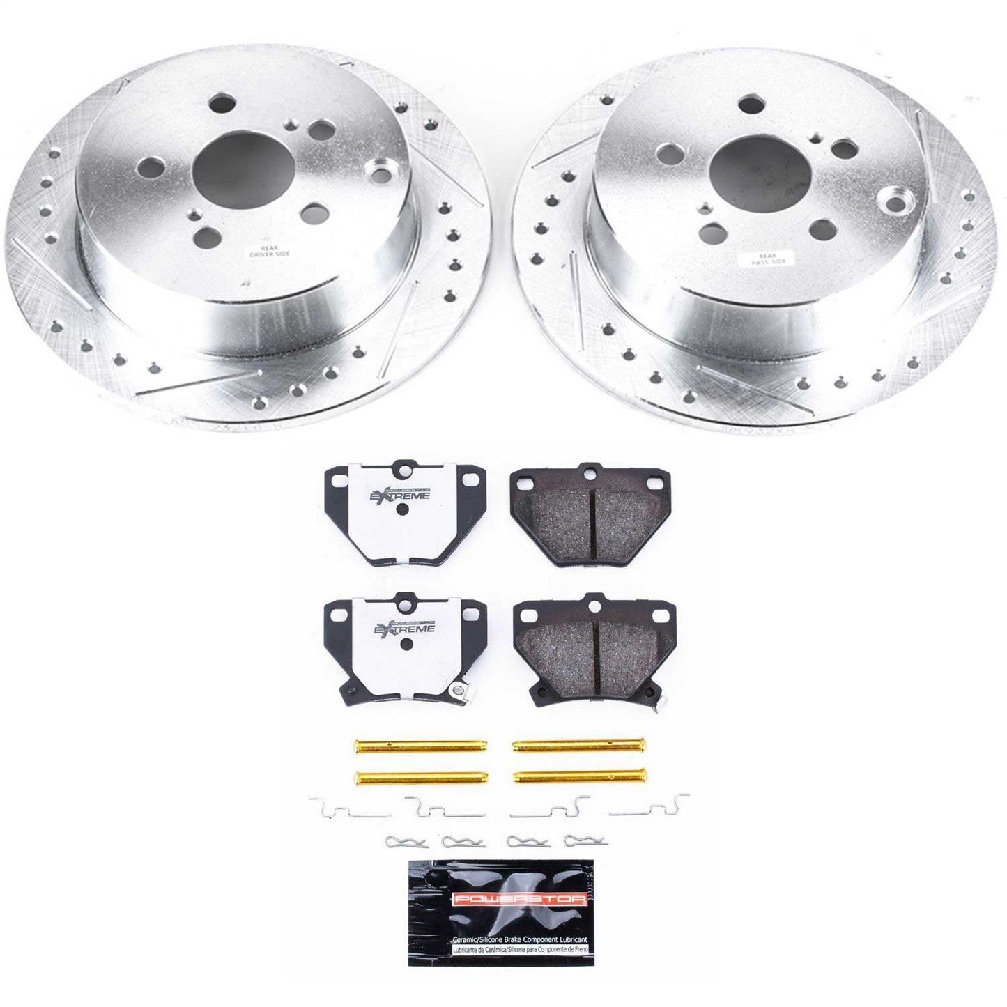 PowerStop Rear Z26 Street Warrior Brake Kit | Pontiac Vibe (03-06) (K2318-26)