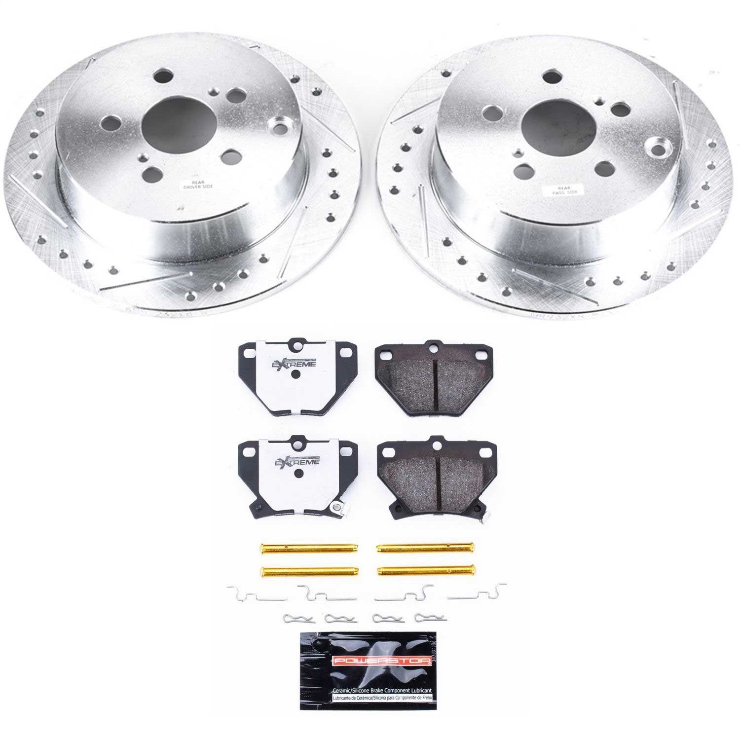 PowerStop Rear Z26 Street Warrior Brake Kit | Pontiac Vibe (03-06) (K2318-26)