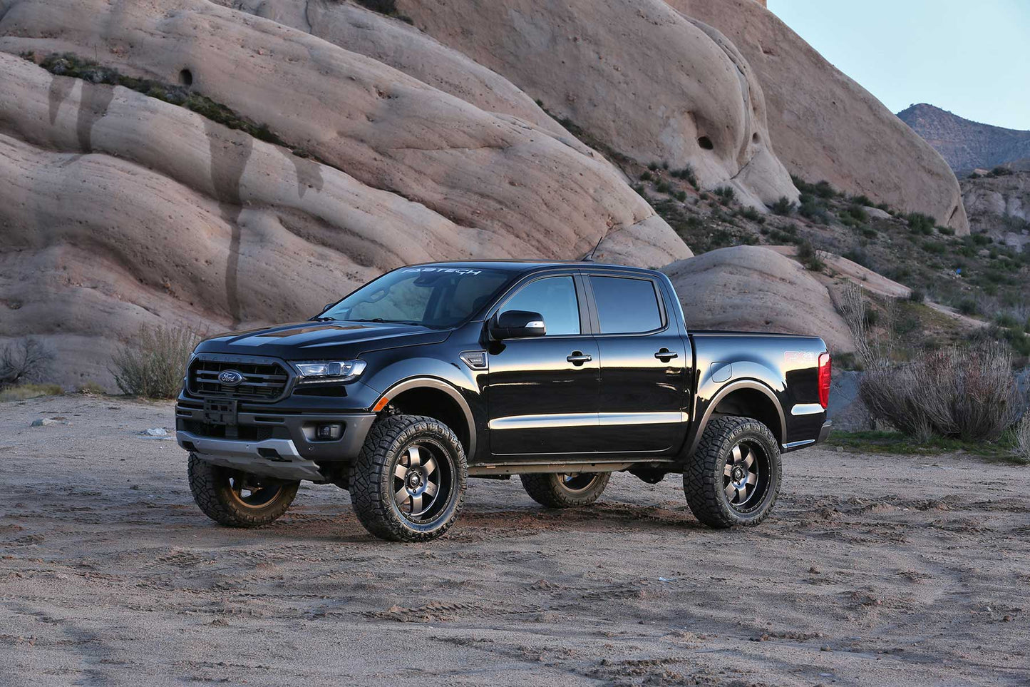 Fabtech 3.5in BJ Upper Control Arm System w/ Performance Shocks w/ Intrusion Beam Kit | Ford Ranger 4WD (19-20) (K2323)