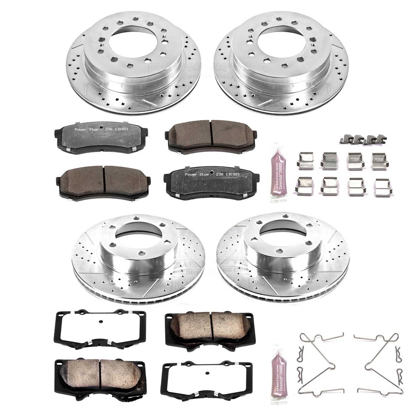 PowerStop Front & Rear Z36 Truck & Tow Brake Kit | Toyota Sequoia (01-07) (K2325-36)