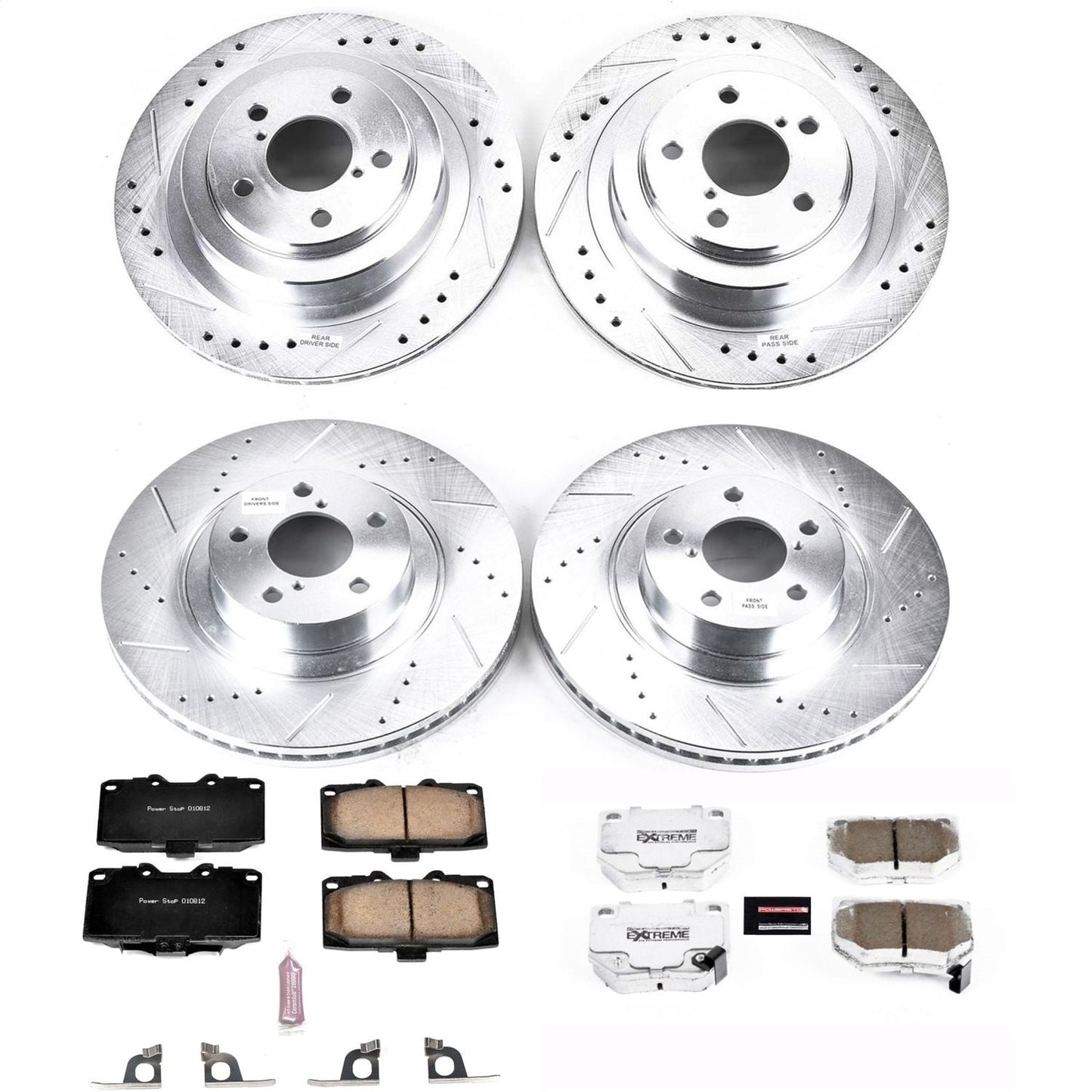 PowerStop Front & Rear Z26 Street Warrior Brake Kit | Subaru Impreza (06-07) (K2368-26)
