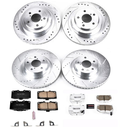 PowerStop Front & Rear Z26 Street Warrior Brake Kit | Subaru Impreza (06-07) (K2368-26)