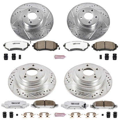 PowerStop Front & Rear Z26 Street Warrior Brake Kit | Subaru Forester (03) (K2377-26)