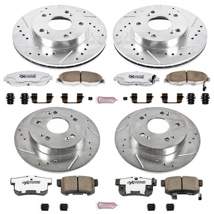 PowerStop Front & Rear Z26 Street Warrior Brake Kit | Honda Civic (06-11) (K2385-26)