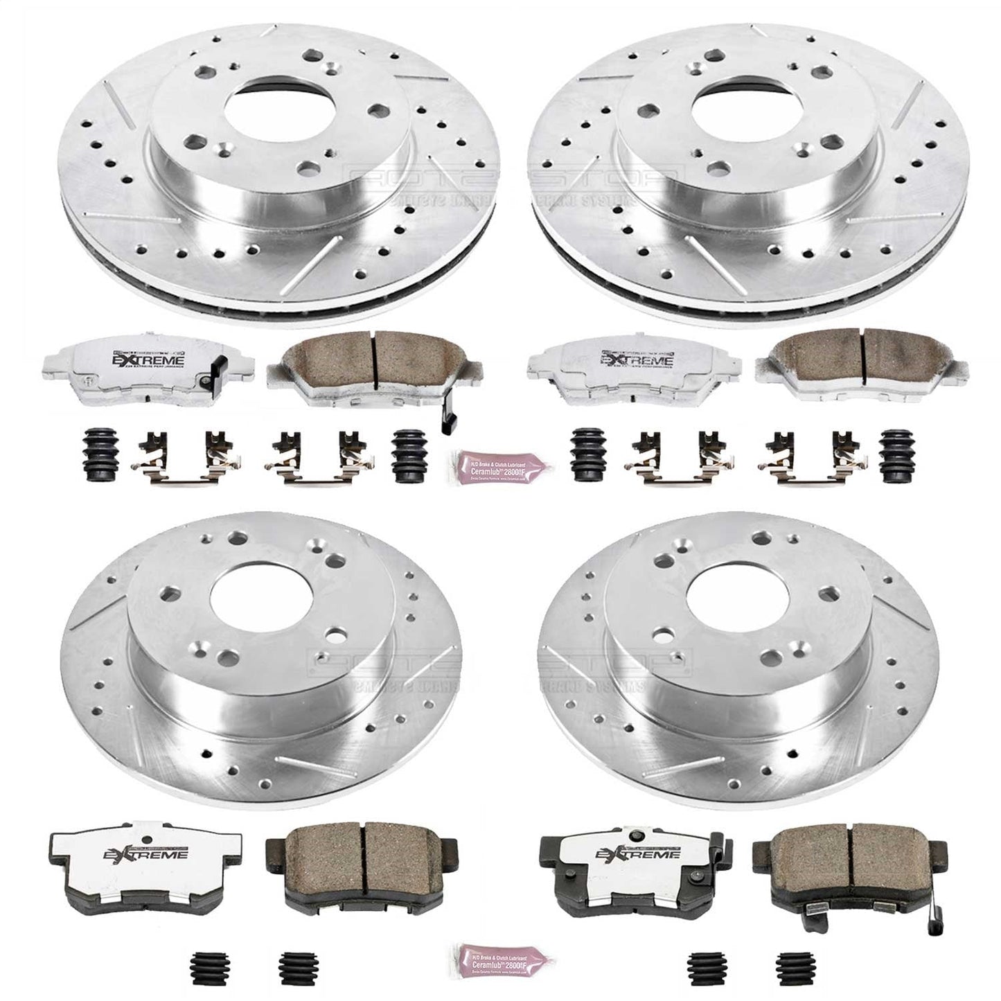 PowerStop Front & Rear Z26 Street Warrior Brake Kit | Acura RSX (02-06) (K2387-26)