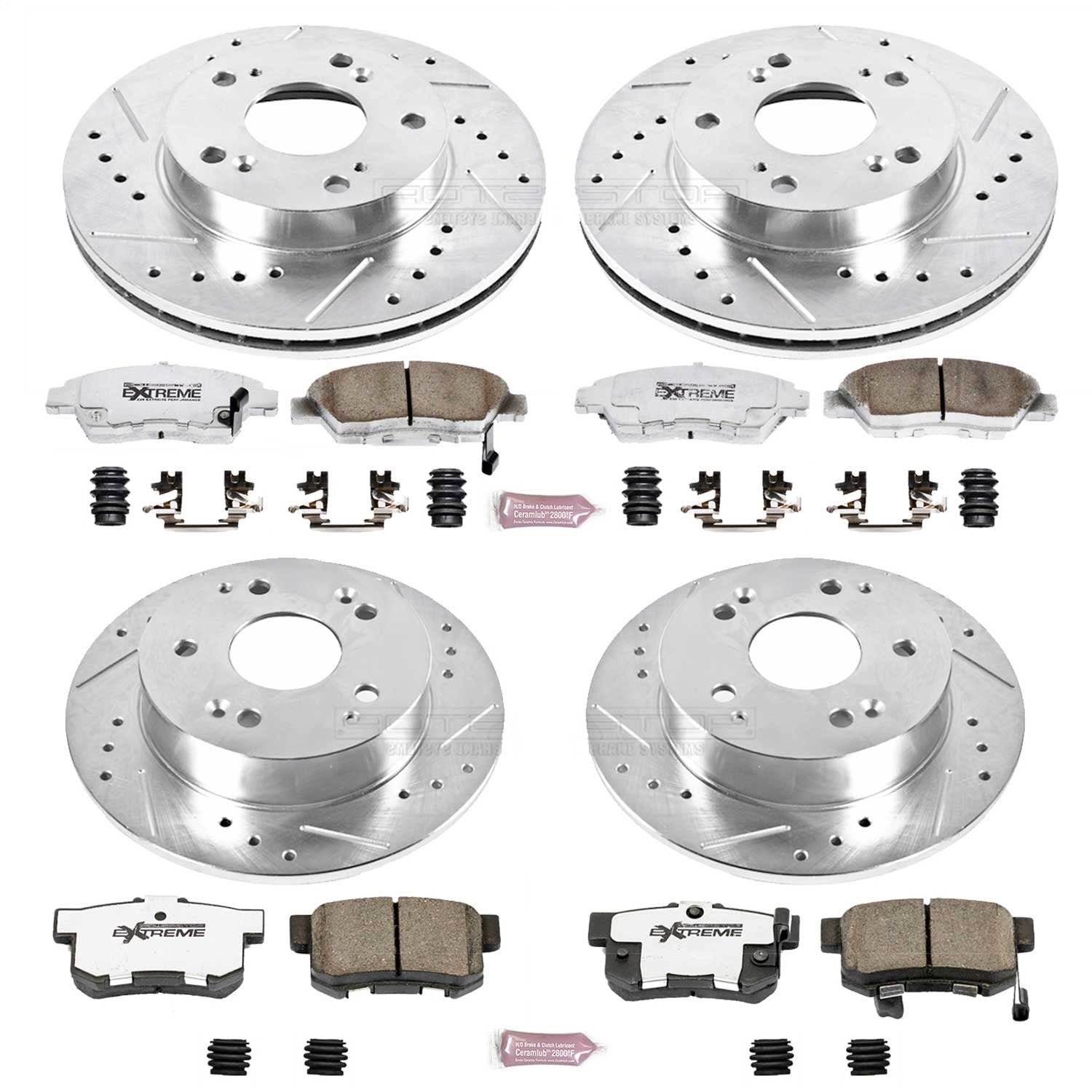PowerStop Front & Rear Z26 Street Warrior Brake Kit | Acura RSX (02-06) (K2387-26)