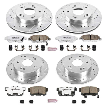 PowerStop Front & Rear Z26 Street Warrior Brake Kit | Acura RSX (02-06) (K2387-26)