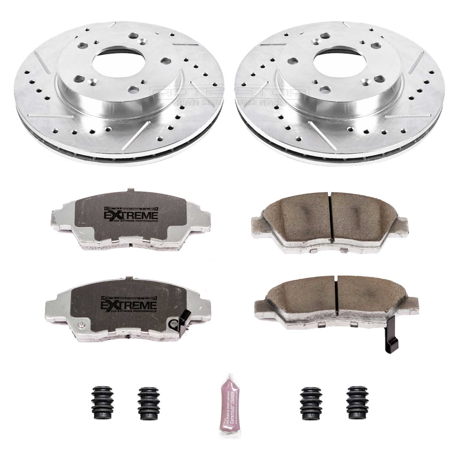 PowerStop Front Z26 Street Warrior Brake Kit | Honda Civic (06-11) (K2389-26)