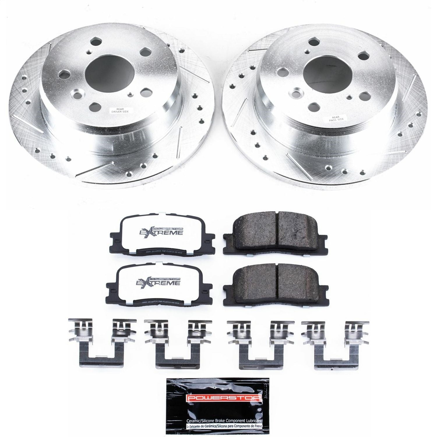 PowerStop Rear Z36 Truck & Tow Brake Kit | Lexus ES300 (02-03) (K2418-36)