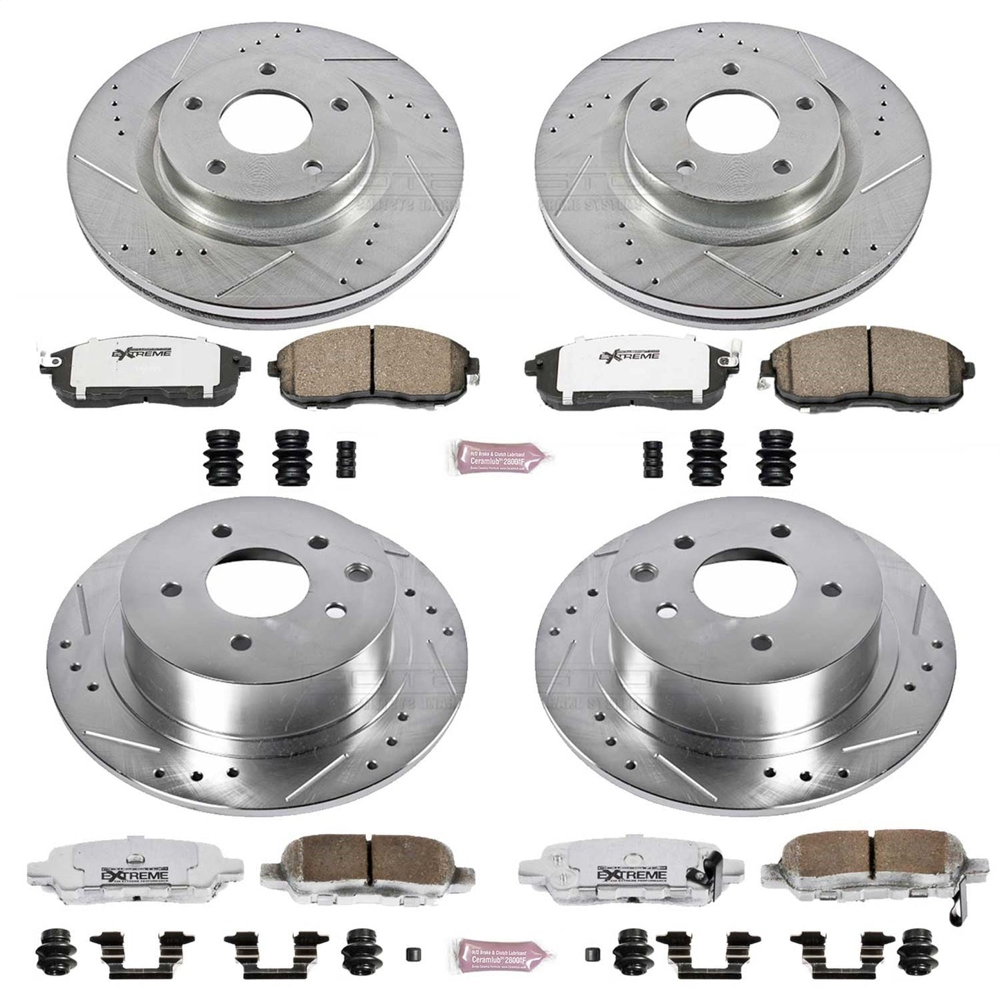 PowerStop Front & Rear Z26 Street Warrior Brake Kit | Nissan Altima (10-13) (K242-26)