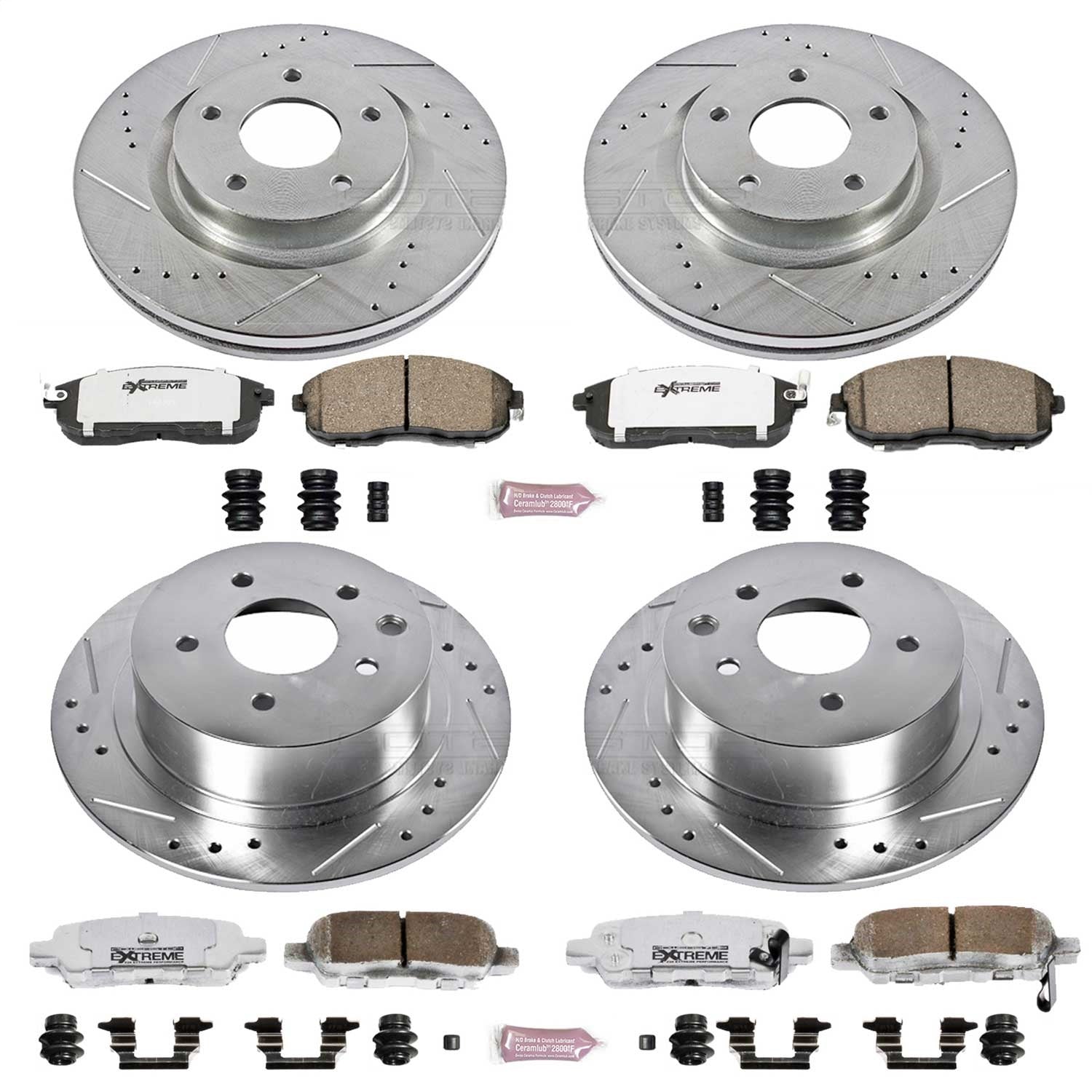 PowerStop Front & Rear Z26 Street Warrior Brake Kit | Nissan Altima (10-13) (K242-26)