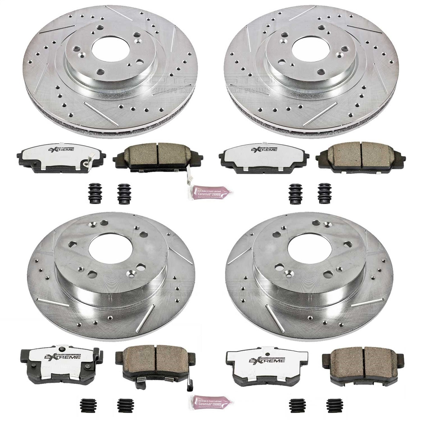 PowerStop Front & Rear Z26 Street Warrior Brake Kit | Honda Civic (06-11) (K2440-26)