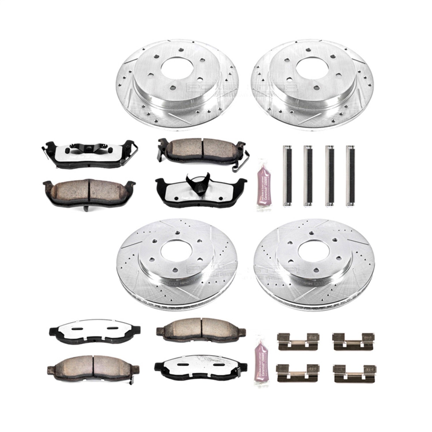 PowerStop Front & Rear Z36 Truck & Tow Brake Kit | Infiniti QX56 (04-05) (K2443-36)