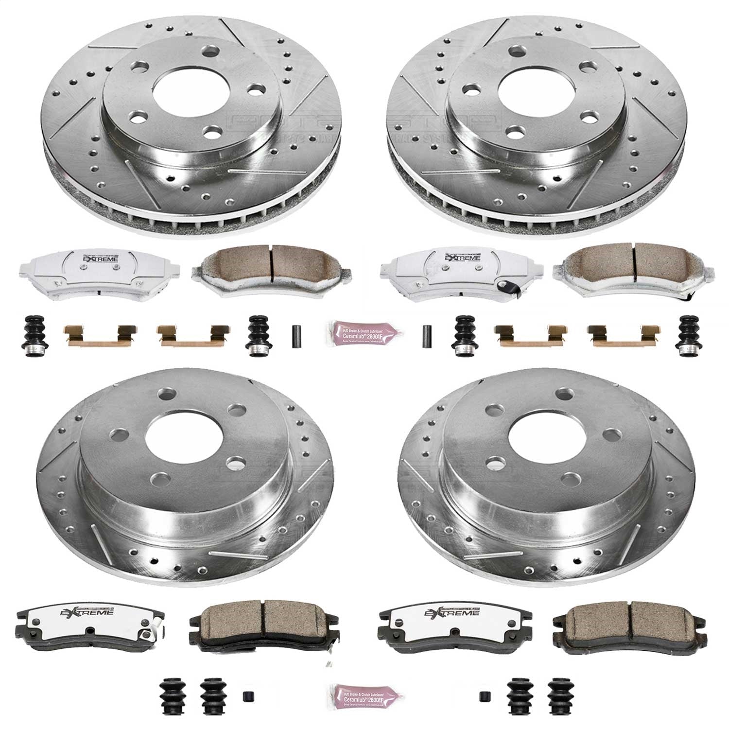 PowerStop Front & Rear Z26 Street Warrior Brake Kit | Buick Century (04-05) (K2554-26)