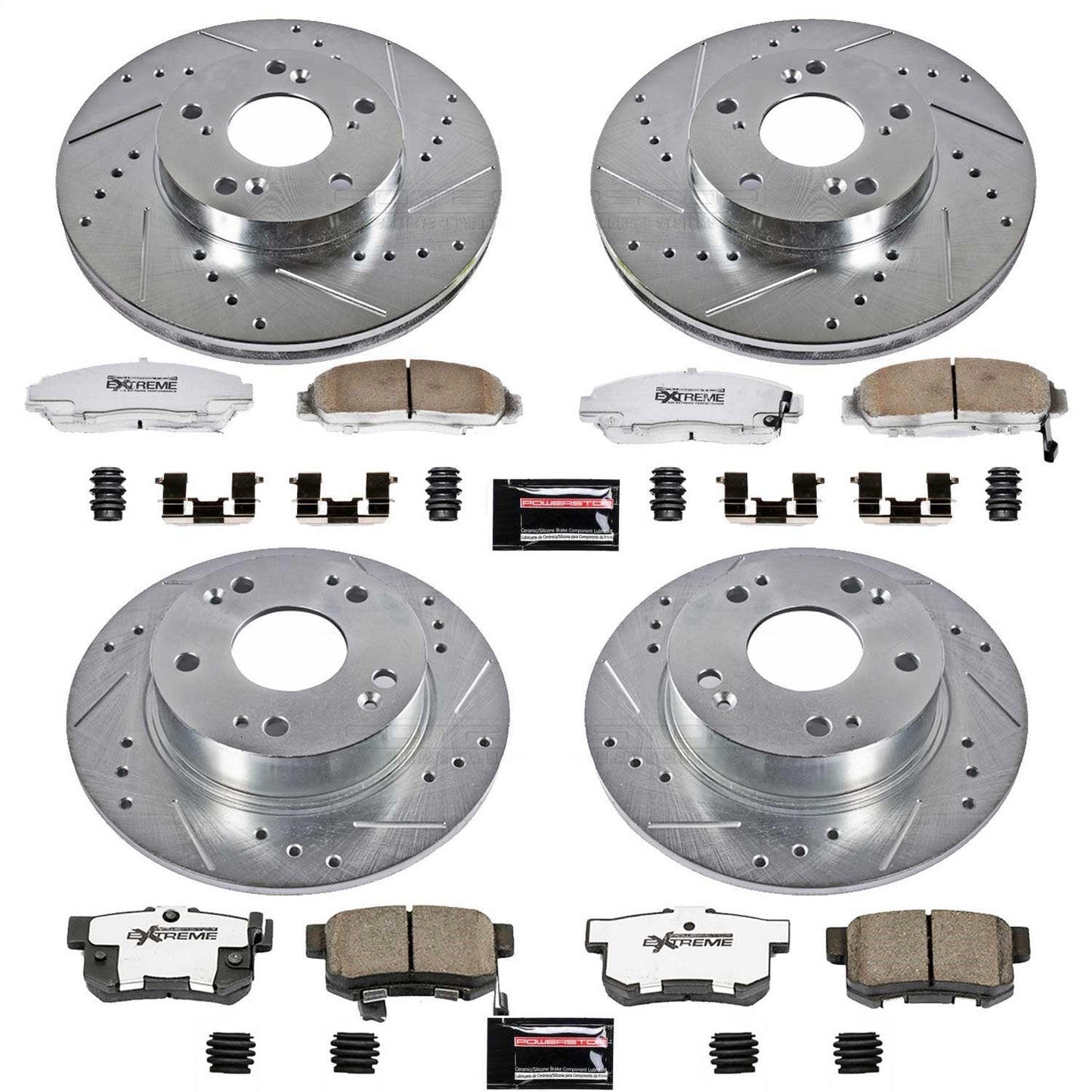 PowerStop Front & Rear Z26 Street Warrior Brake Kit | Honda Accord (03-07) (K2557-26)