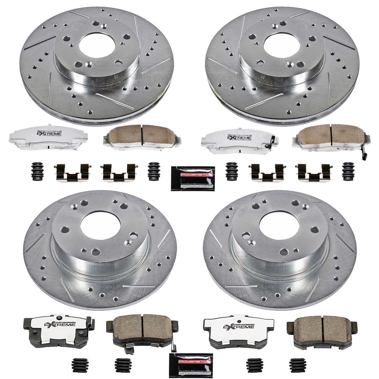 PowerStop Front & Rear Z26 Street Warrior Brake Kit | Honda Accord (03-07) (K2557-26)