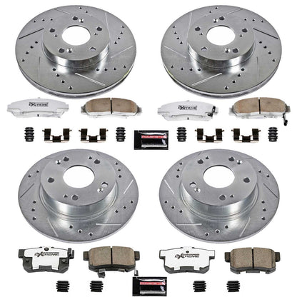 PowerStop Front & Rear Z26 Street Warrior Brake Kit | Honda Accord (03-07) (K2557-26)
