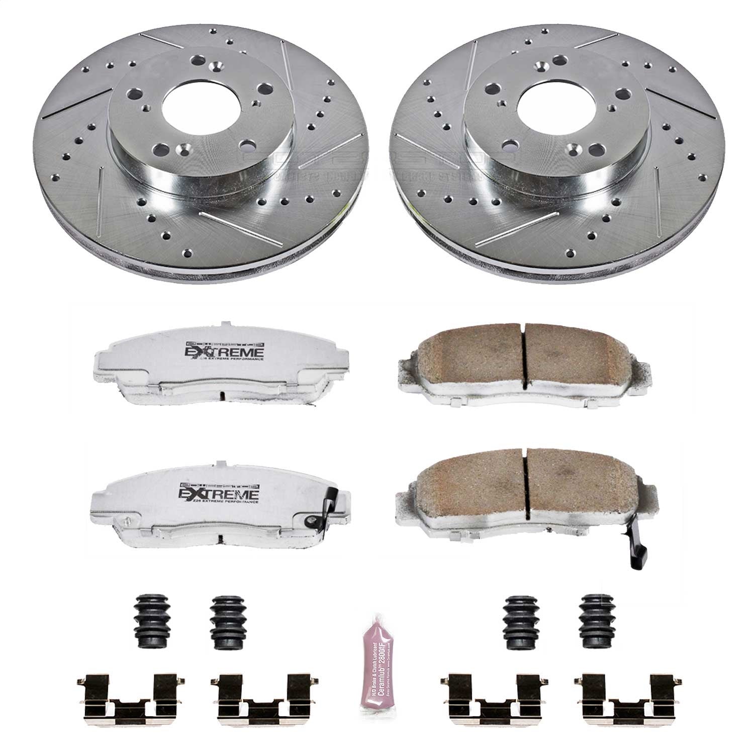 PowerStop Front Z26 Street Warrior Brake Kit | Honda Accord (03-07) (K2558-26)