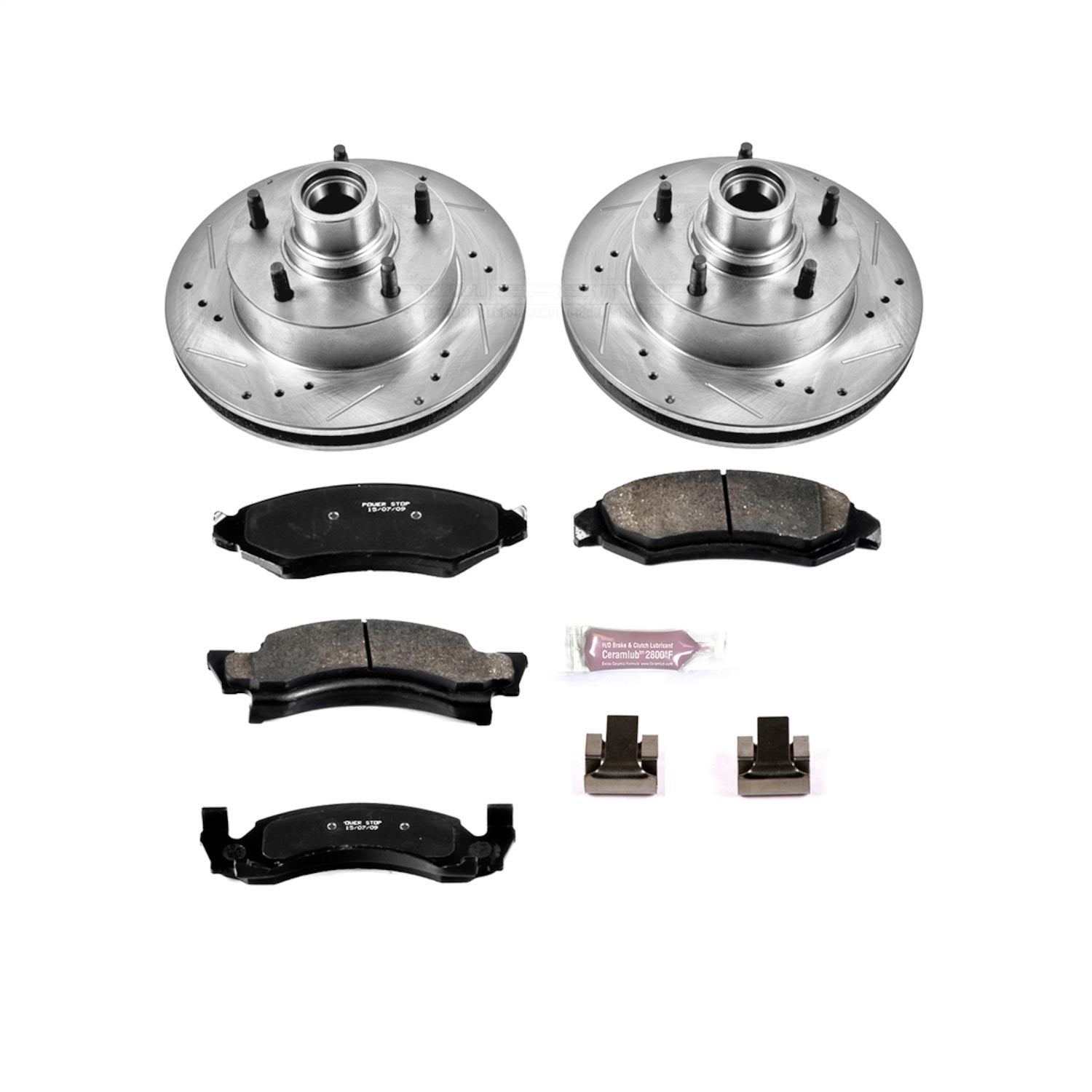 PowerStop Front Z23 Evolution Sport Brake Kit | Ford E-150 (86) (K2578)