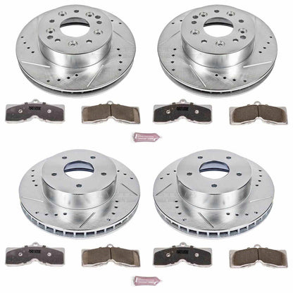PowerStop Front & Rear Z26 Street Warrior Brake Kit | Chevrolet Corvette (63-82) (K2597-26)