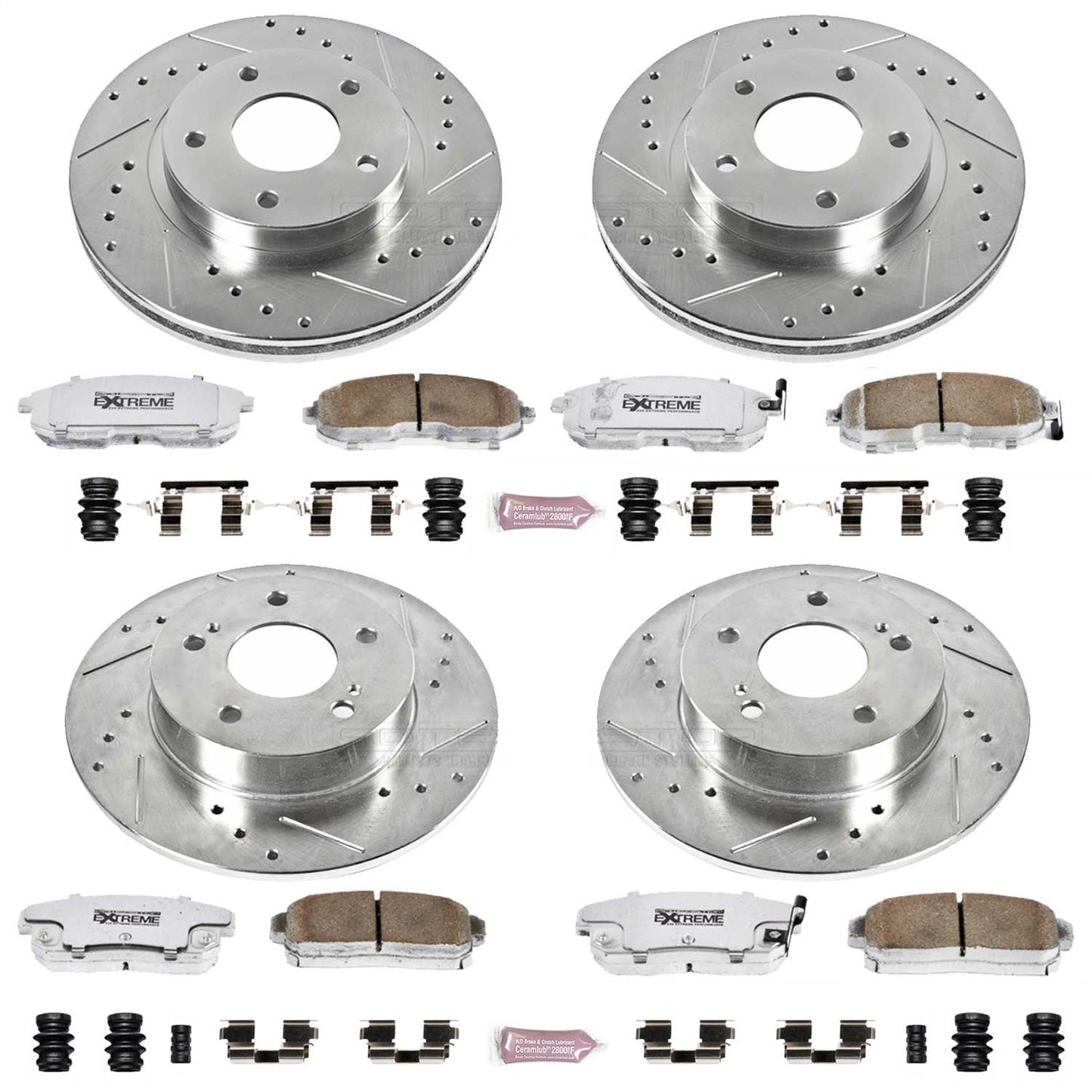 PowerStop Front & Rear Z26 Street Warrior Brake Kit | Infiniti I30 2001 (K2703-26)