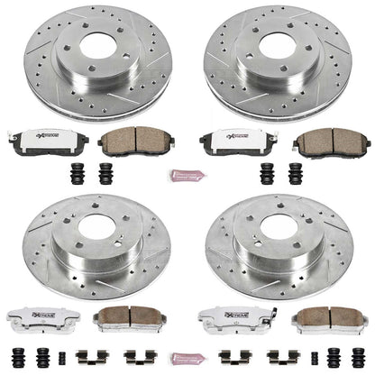 PowerStop Front & Rear Z26 Street Warrior Brake Kit | Nissan Maxima 2001 (K2705-26)