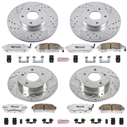 PowerStop Front & Rear Z26 Street Warrior Brake Kit | Infiniti I35 (02-04) (K2706-26)