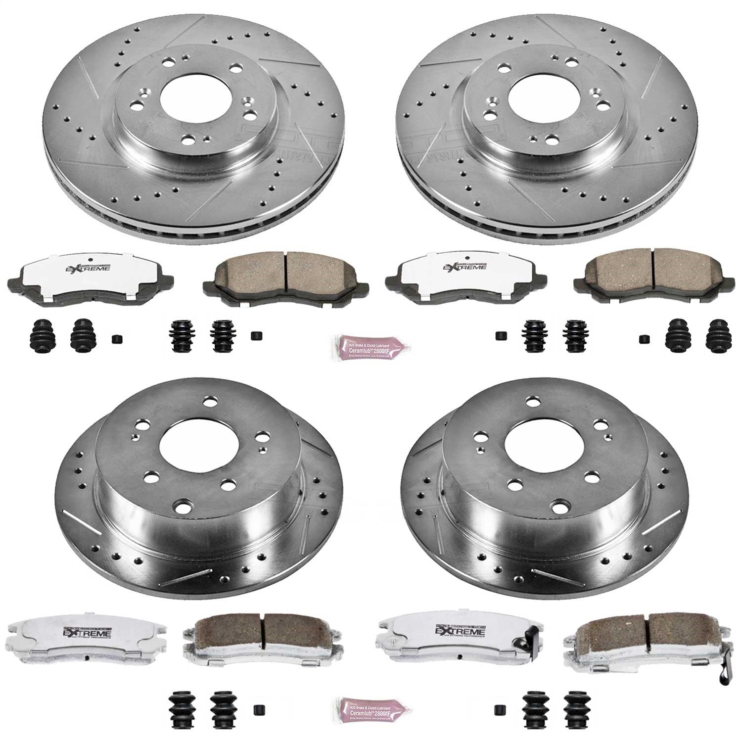 PowerStop Front & Rear Z26 Street Warrior Brake Kit | Mitsubishi Eclipse (06-12) (K2711-26)