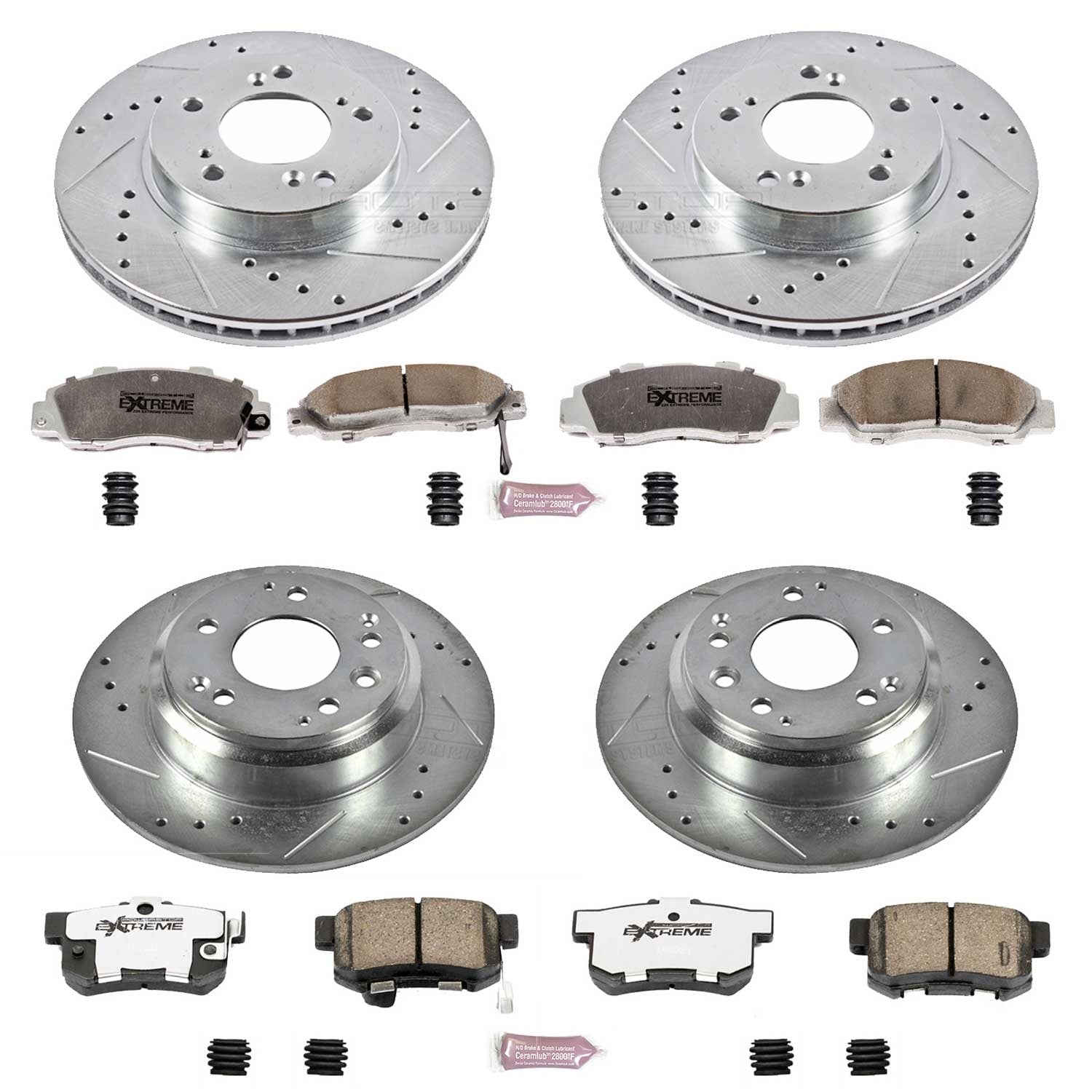 PowerStop Front & Rear Z26 Street Warrior Brake Kit | Acura Legend (91-95) (K2717-26)