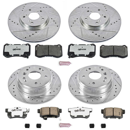 PowerStop Front & Rear Z26 Street Warrior Brake Kit | Acura TL (04-08) (K2718-26)