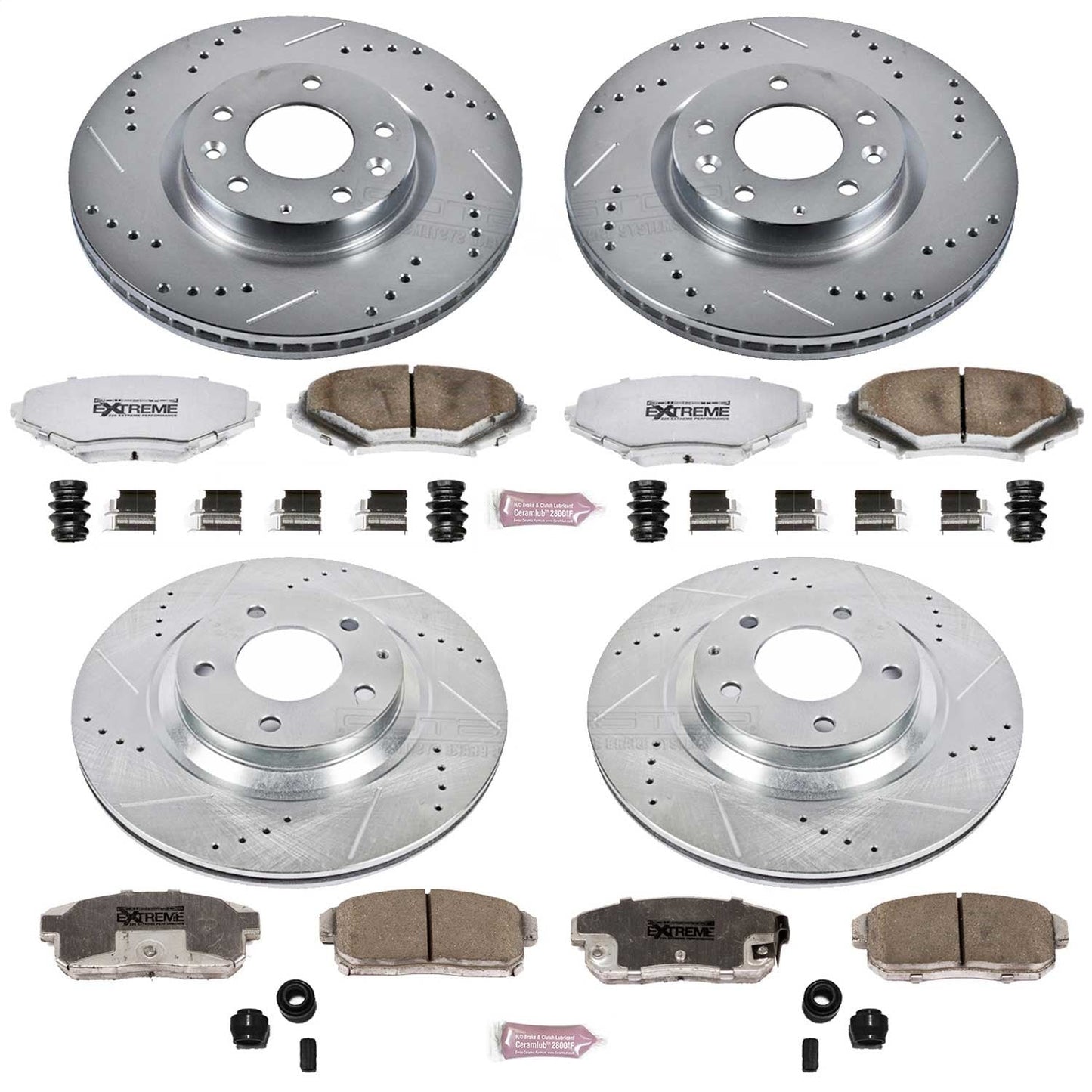 PowerStop Front & Rear Z26 Street Warrior Brake Kit | Mazda RX-8 (04-08) (K2725-26)