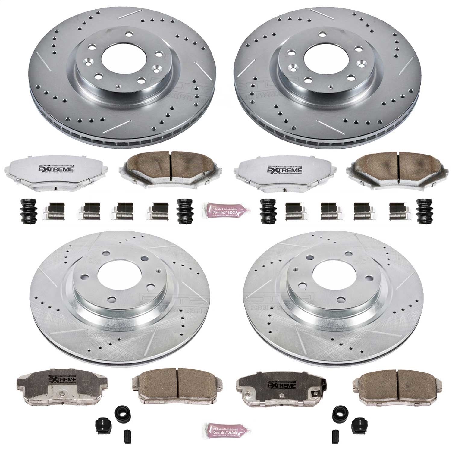 PowerStop Front & Rear Z26 Street Warrior Brake Kit | Mazda RX-8 (04-08) (K2725-26)