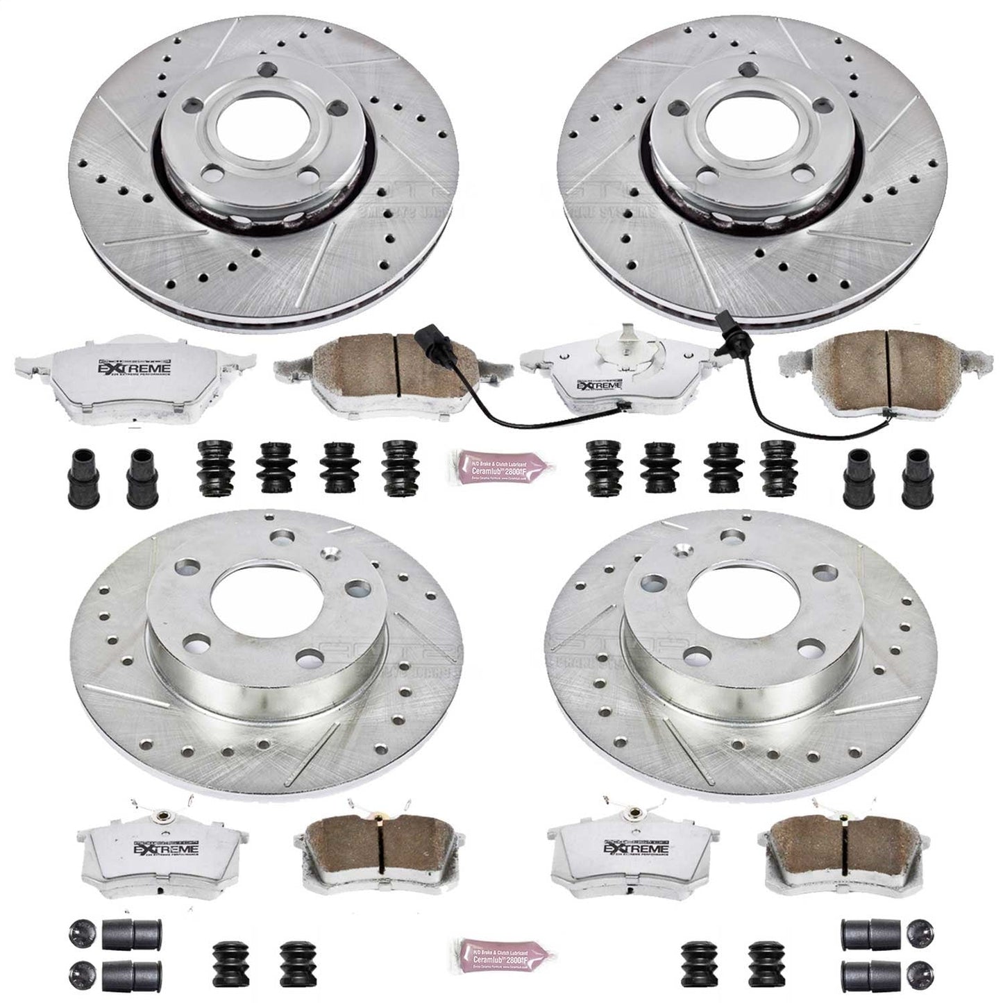 PowerStop Front & Rear Z26 Street Warrior Brake Kit | Audi A4 (02-04) (K2741-26)