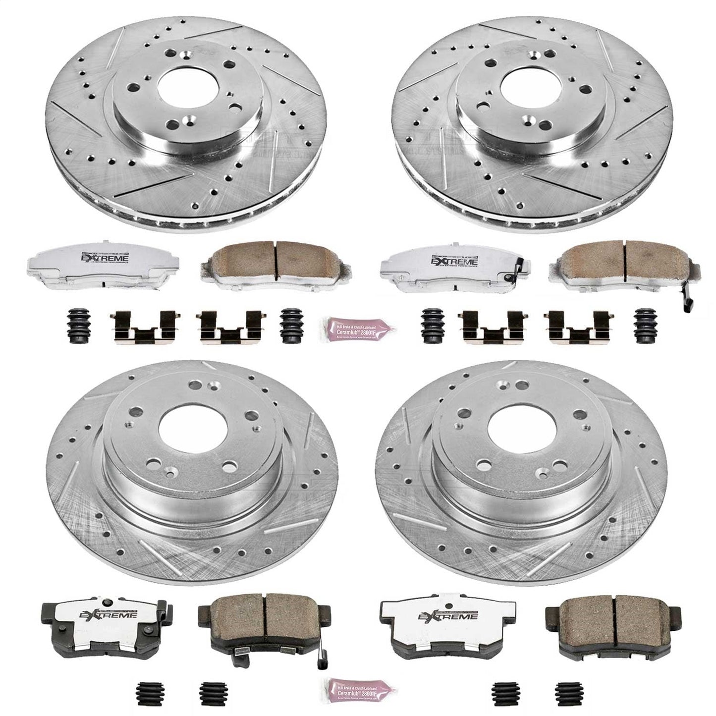 PowerStop Front & Rear Z26 Street Warrior Brake Kit | Honda Accord (06-07) (K2743-26)