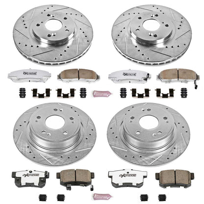 PowerStop Front & Rear Z26 Street Warrior Brake Kit | Honda Accord (06-07) (K2743-26)