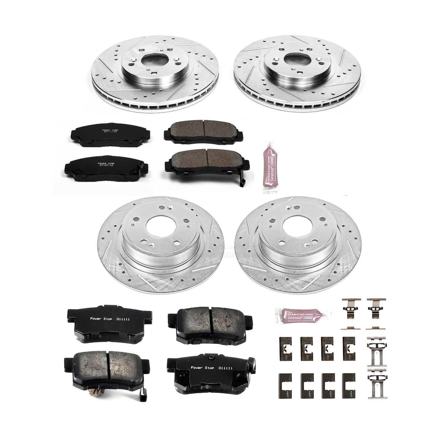 PowerStop Front & Rear Z23 Evolution Sport Brake Kit | Honda Accord (06-07) (K2743)