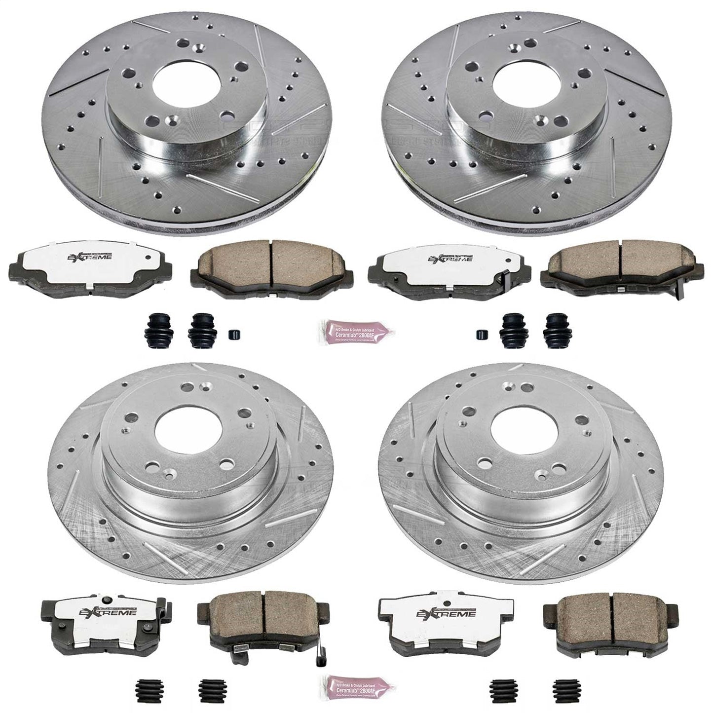 PowerStop Front & Rear Z26 Street Warrior Brake Kit | Honda Accord (05) (K2745-26)