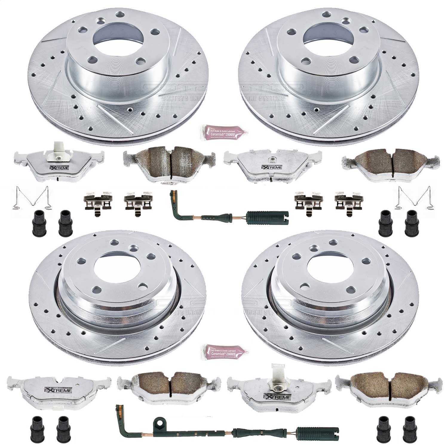 PowerStop Front & Rear Z26 Street Warrior Brake Kit | BMW 525i (01-03) (K2746-26)