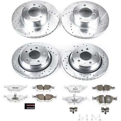 PowerStop Front & Rear Z26 Street Warrior Brake Kit | BMW 525i (01-03) (K2747-26)