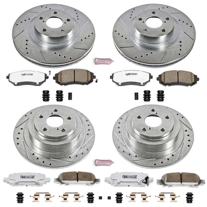 PowerStop Front & Rear Z26 Street Warrior Brake Kit | Subaru Baja (04-06) (K2748-26)