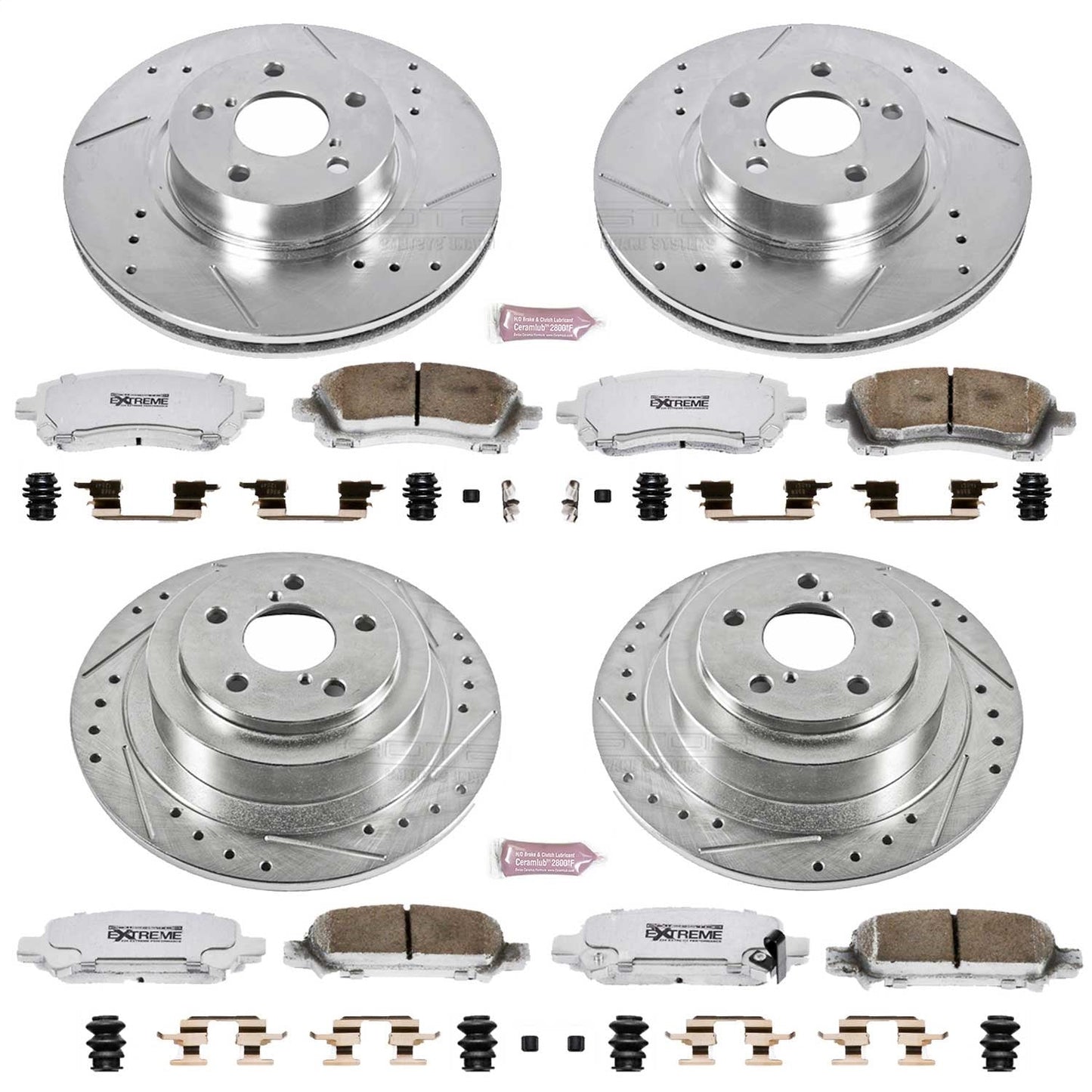 PowerStop Front & Rear Z26 Street Warrior Brake Kit | Subaru Legacy (00-02) (K2749-26)