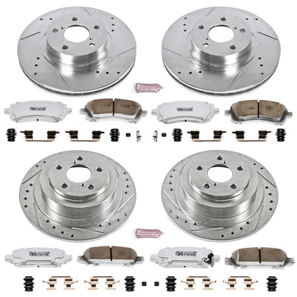 PowerStop Front & Rear Z26 Street Warrior Brake Kit | Subaru Legacy (00-02) (K2749-26)