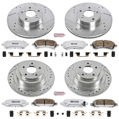 PowerStop Front & Rear Z26 Street Warrior Brake Kit | Subaru Legacy (02-04) (K2750-26)