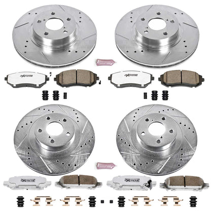 PowerStop Front & Rear Z26 Street Warrior Brake Kit | Subaru Baja (03-06) (K2751-26)